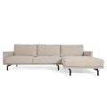 Galene 3-Sitzer-Sofa mit beigefarbener Chaiselongue rechts, 254 cm