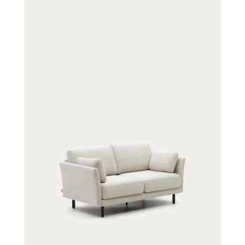 Gilma 2-Sitzer-Sofa in Beige mit schwarzen Füßen, 170 cm