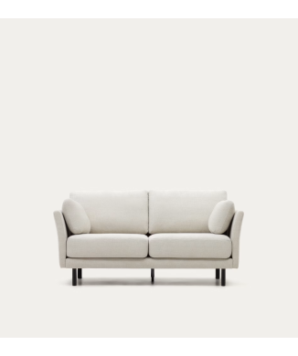 Gilma 2-Sitzer-Sofa in Beige mit schwarzen Füßen, 170 cm