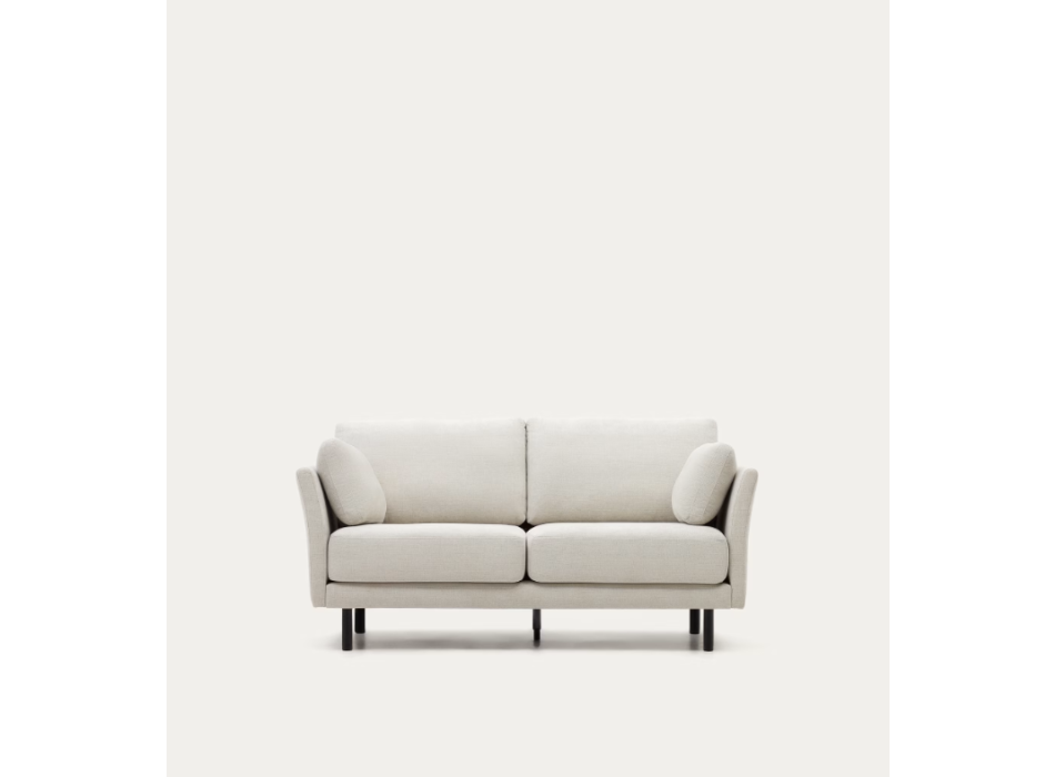 Gilma 2-Sitzer-Sofa in Beige mit schwarzen Füßen, 170 cm