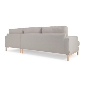 Divano Mihaela 3 posti con chaise longue destra in shearling