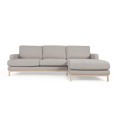 Mihaela 3-Sitzer-Sofa mit Chaiselongue aus Lammfell rechts