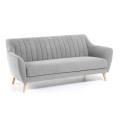 Graues 3-Sitzer-Obo-Sofa