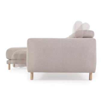 Divano Singa 3 posti con chaise longue sinistra