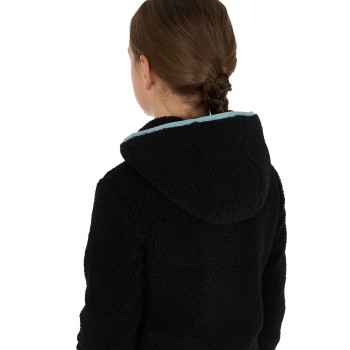 SWEATSHIRT FÜR MÄDCHEN AUS GEKRÄUSELTEM FLEECE MIT REISSVERSCHLUSS VORNE