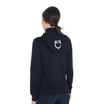 Damen-Sweatshirt aus Baumwolle mit aufgesticktem Logo