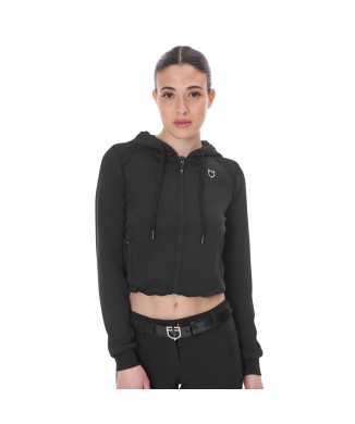 KURZES SWEATSHIRT FÜR DAMEN MIT KAPUZE