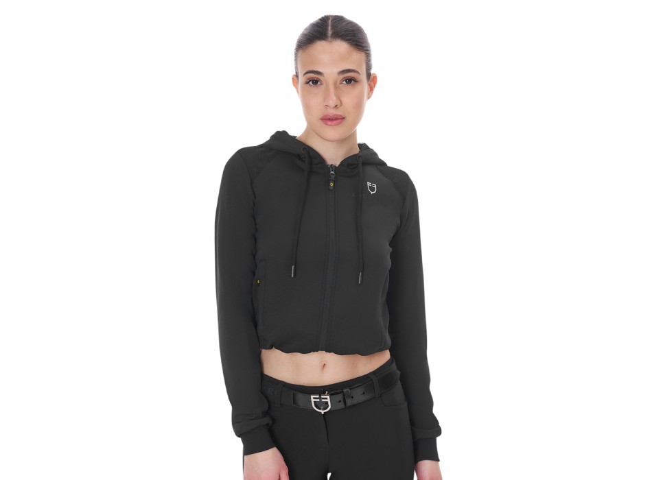 KURZES SWEATSHIRT FÜR DAMEN MIT KAPUZE