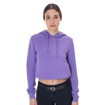 Ausgeschnittenes Damen-Sweatshirt mit Kapuze