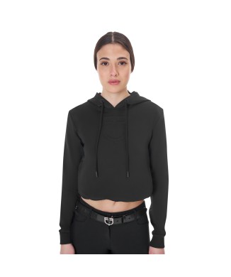 Ausgeschnittenes Damen-Sweatshirt mit Kapuze