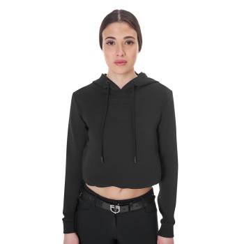 Ausgeschnittenes Damen-Sweatshirt mit Kapuze