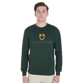 HERREN-SWEATSHIRT AUS BAUMWOLLE MIT RUNDHALS UND LOGO AUF DER BRUST