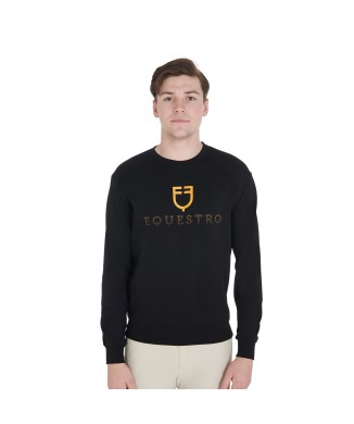 HERREN-SWEATSHIRT AUS BAUMWOLLE MIT RUNDHALS UND LOGO AUF DER BRUST