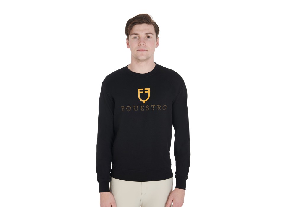 HERREN-SWEATSHIRT AUS BAUMWOLLE MIT RUNDHALS UND LOGO AUF DER BRUST