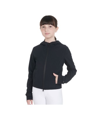 SLIM FIT KINDER-SOFTSHELLJACKE AUS TECHNISCHEM STOFF