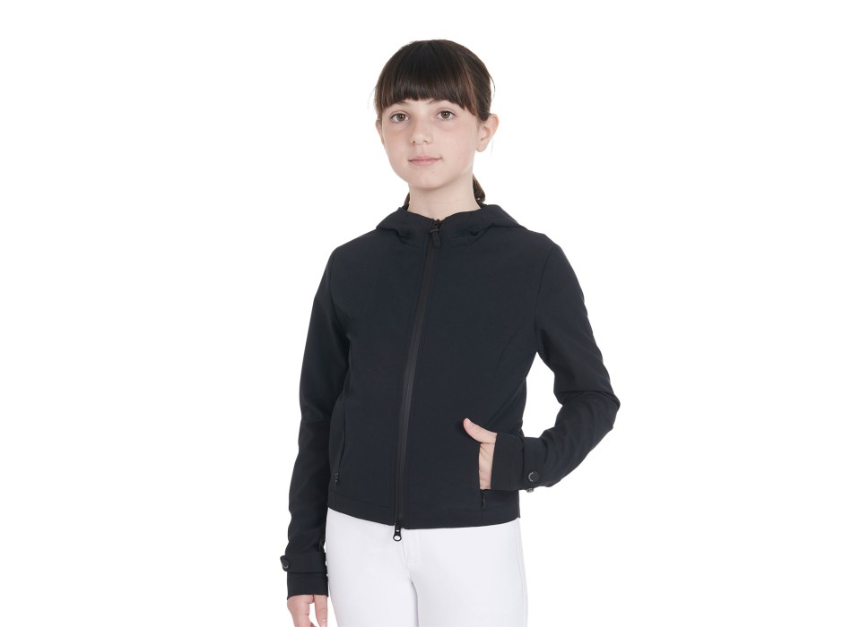 SLIM FIT KINDER-SOFTSHELLJACKE AUS TECHNISCHEM STOFF