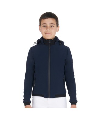 DREILAGEIGE KINDER-SOFTSHELLJACKE AUS TECHNISCHEM STOFF