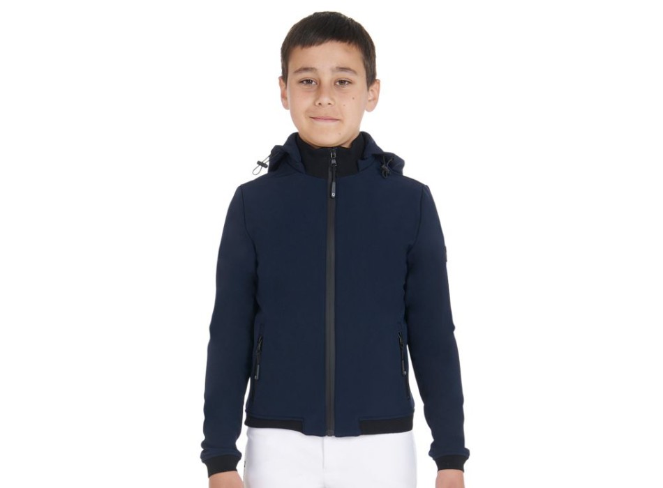 DREILAGEIGE KINDER-SOFTSHELLJACKE AUS TECHNISCHEM STOFF