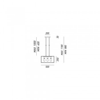 IL FANALE LONDON 205.05.FF Quadratische Pendelleuchte