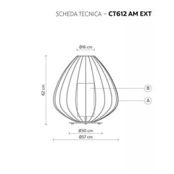 Cell CT612 AM Außentischlampe Ø57 KARMAN