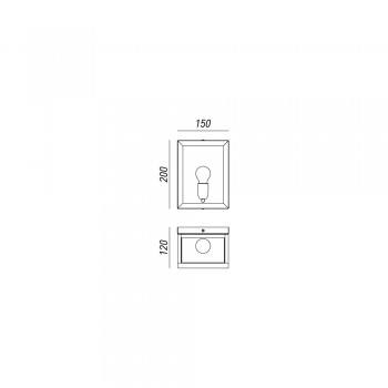 Industrielle Wandleuchte QUADRO 262.01.OT IL FANALE