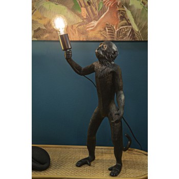 SCHWARZE AFFE-TISCHLAMPE