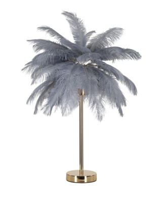 GRAUE PALM-TISCHLAMPE