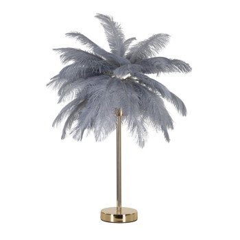 GRAUE PALM-TISCHLAMPE