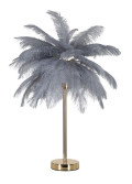 GRAUE PALM-TISCHLAMPE