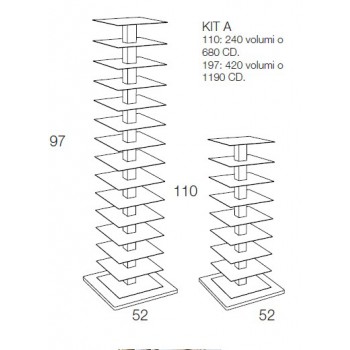 PTOLOMEO PTX4-A VERTIKALE BÜCHERREGAL 197 MEINUNG CIATTI