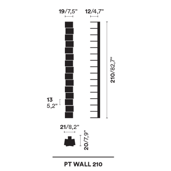 VERTIKALE BIBLIOTHEK PTOLOMEO WALL 210 OPINION CIATTI -PROMO-