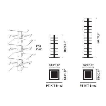 VERTIKALE BIBLIOTHEK PTOLOMEO X4 KIT B 197 OPINION CIATTI