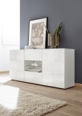 Sideboard 2 Türen 2 Schubladen MIRO weiß