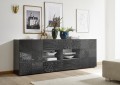 Sideboard 2 Türen 4 Schubladen MIRO schwarz