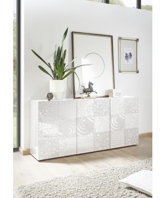 MIRO 3-türiges Sideboard 181x84x43 cm weiß