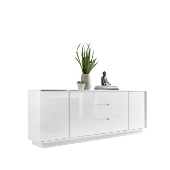 Sideboard mit 4 Türen und 3 Schubladen ICE 180x78x43 cm