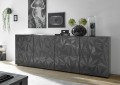 PRISMA 4-türiges Sideboard in schwarzer Farbe