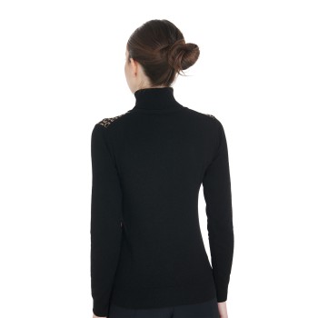 ROLLKRAGENPULLOVER FÜR DAMEN MIT KONTRASTIERTEM LOGO