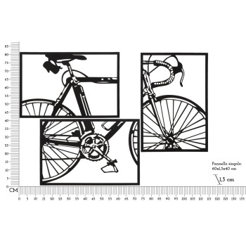 FAHRRAD-WANDPANEEL-SET 3-TLG