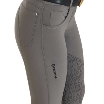 DAMENHOSE AUS TECHNISCHEM STOFF MIT KNIEGRIFF