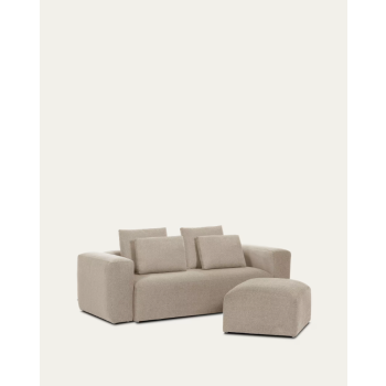 Blok Fußhocker beige