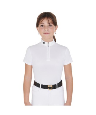 SLIM FIT WETTKAMPF-POLOSHIRT FÜR MÄDCHEN MIT REISSVERSCHLUSS