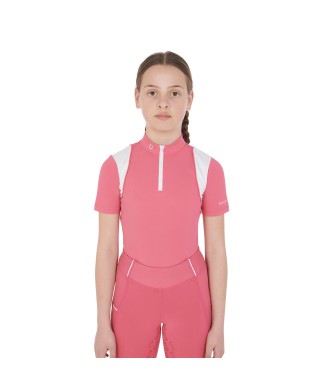 SCHLANK PASSENDES TRAININGSPOLOSHIRT MIT ZIP-UP für MÄDCHEN