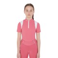 SCHLANK PASSENDES TRAININGSPOLOSHIRT MIT ZIP-UP für MÄDCHEN