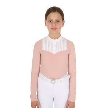 SLIM FIT WETTKAMPF-POLOSHIRT FÜR MÄDCHEN MIT STRASS