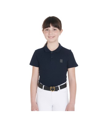 Schmal geschnittenes Trainings-Poloshirt mit drei Knöpfen für Kinder