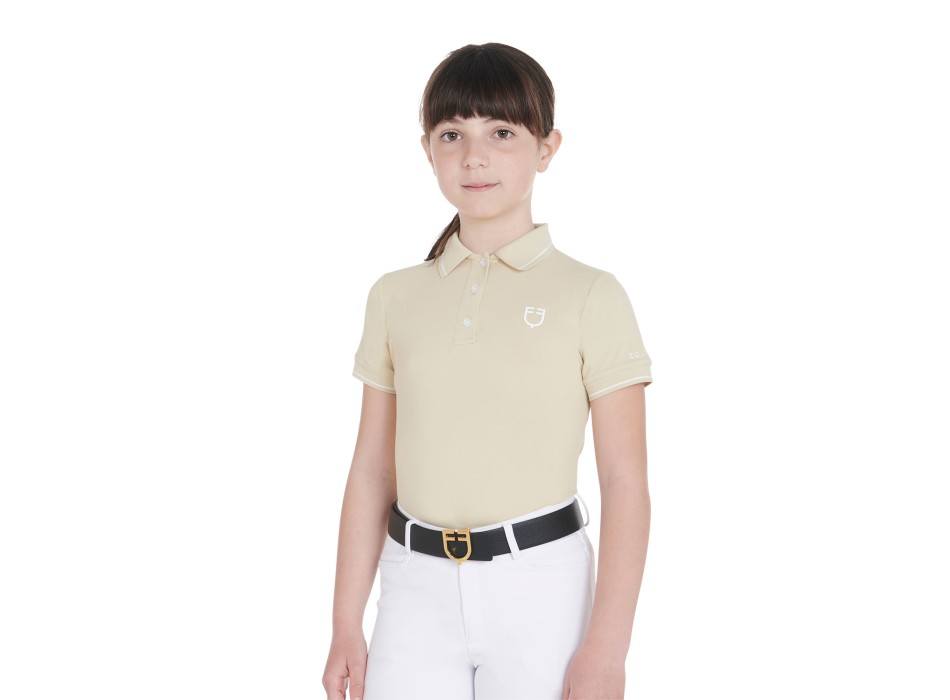 SLIM-FIT-POLOSHIRT FÜR KINDER AUS ANTIBAKTERIELLEM TECHNISCHEN STOFF