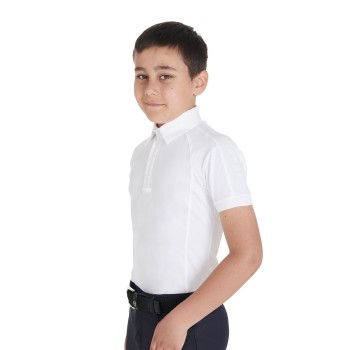 SLIM FIT WETTKAMPF-POLOSHIRT FÜR KINDER MIT VIER KNÖPFEN