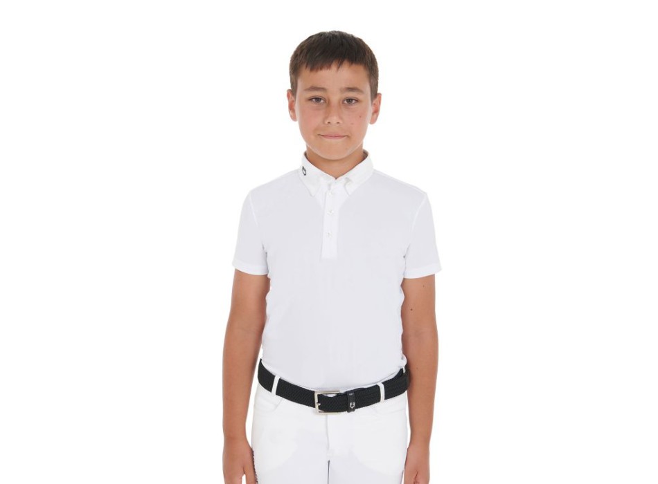 SLIM FIT WETTKAMPF-POLOSHIRT FÜR KINDER MIT VIER KNÖPFEN