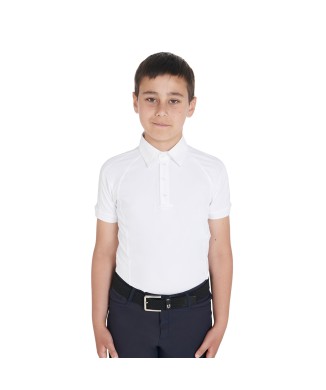 SLIM FIT WETTKAMPF-POLOSHIRT FÜR KINDER MIT VIER KNÖPFEN